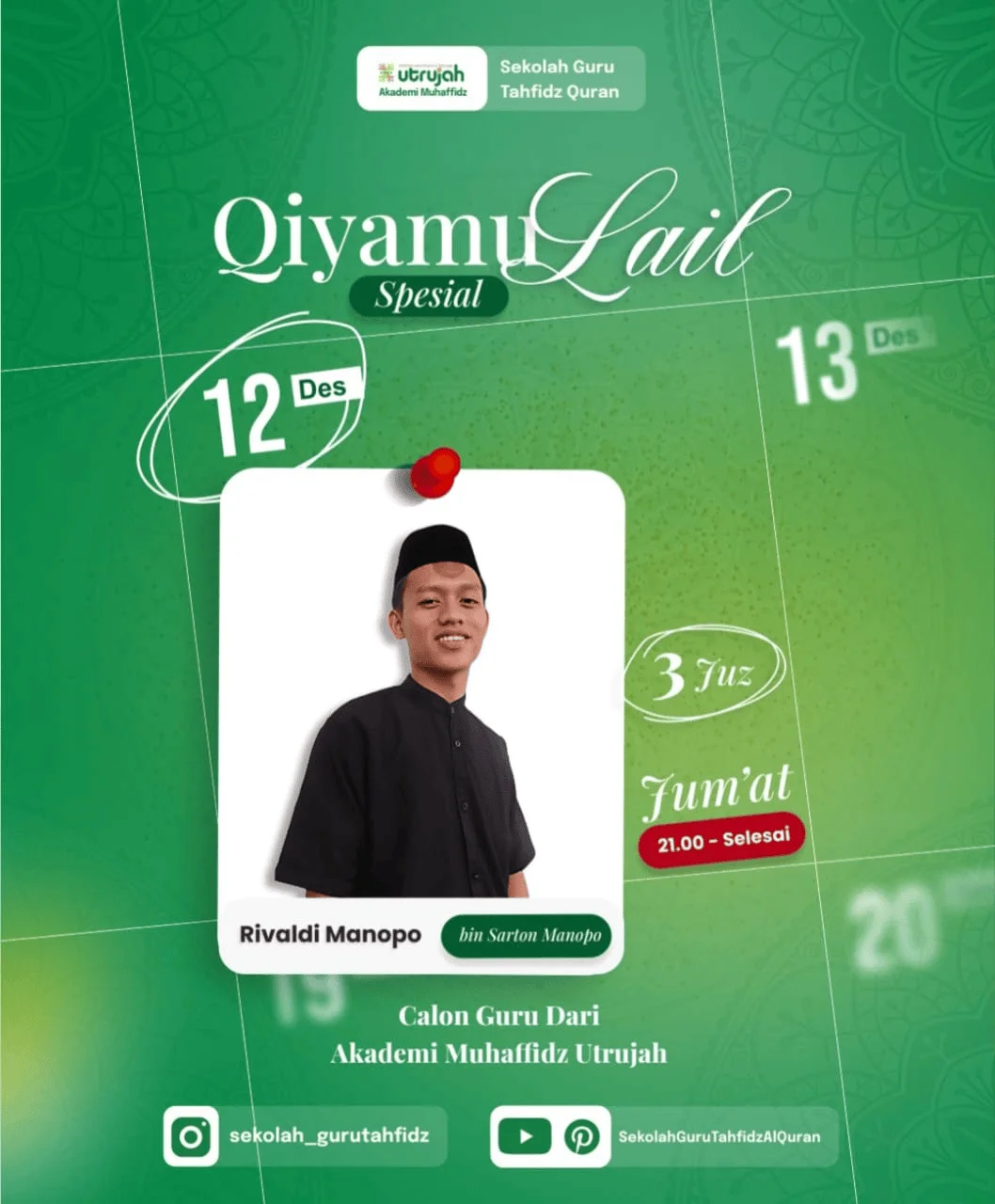 Qiyamul Lail Spesial – Sekolah Guru Tahfidz Quran